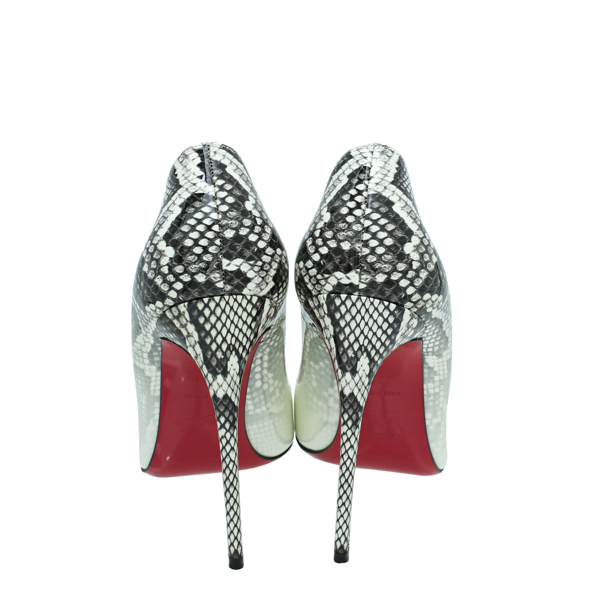 Christian Louboutin OFF White Python Print Pigalle Pump 38.5