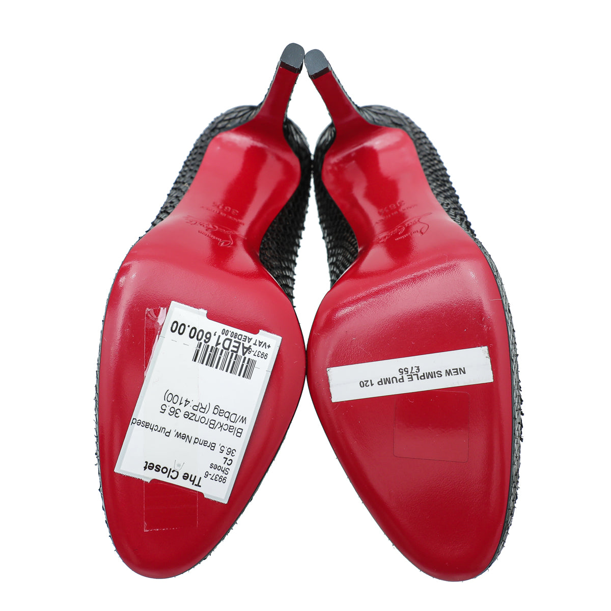 Christian Louboutin Bicolor Python New Simple Pump 36 5 THE CLOSET Christian louboutin bicolor python new simple pump 36 5 the closet