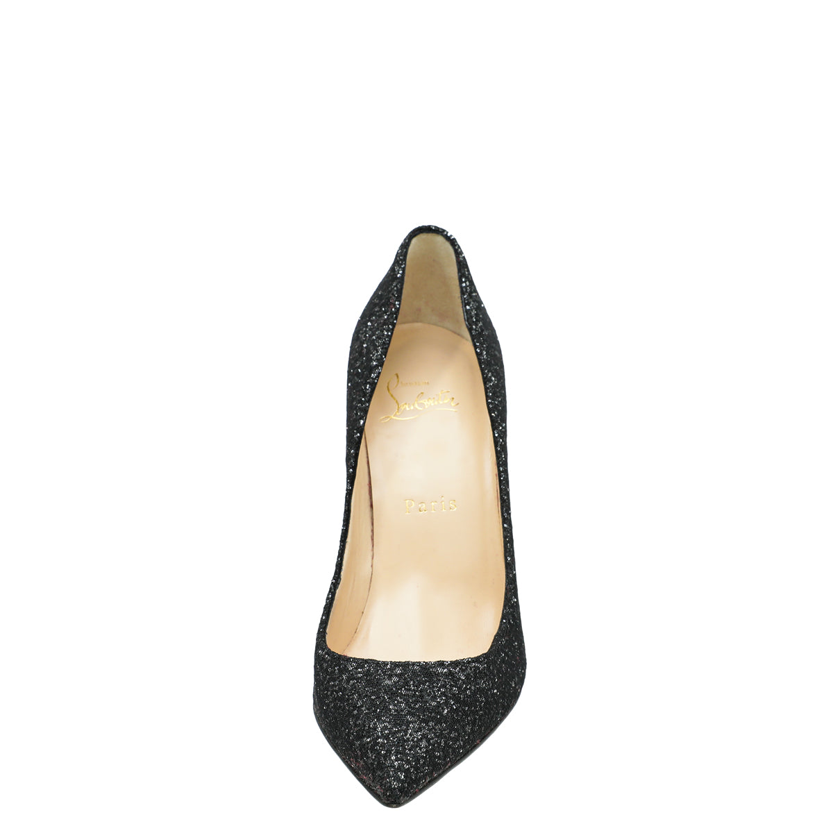 Christian Louboutin Bicolor Mesh Glittered Pigalle Pumps 37