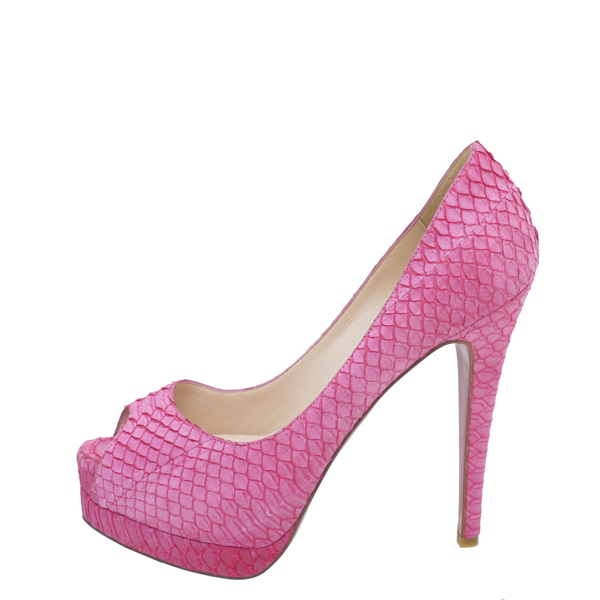 Christian Louboutin Pink Altadama Watersnake Pump 36.5-Christian Louboutin-THE CLOSET