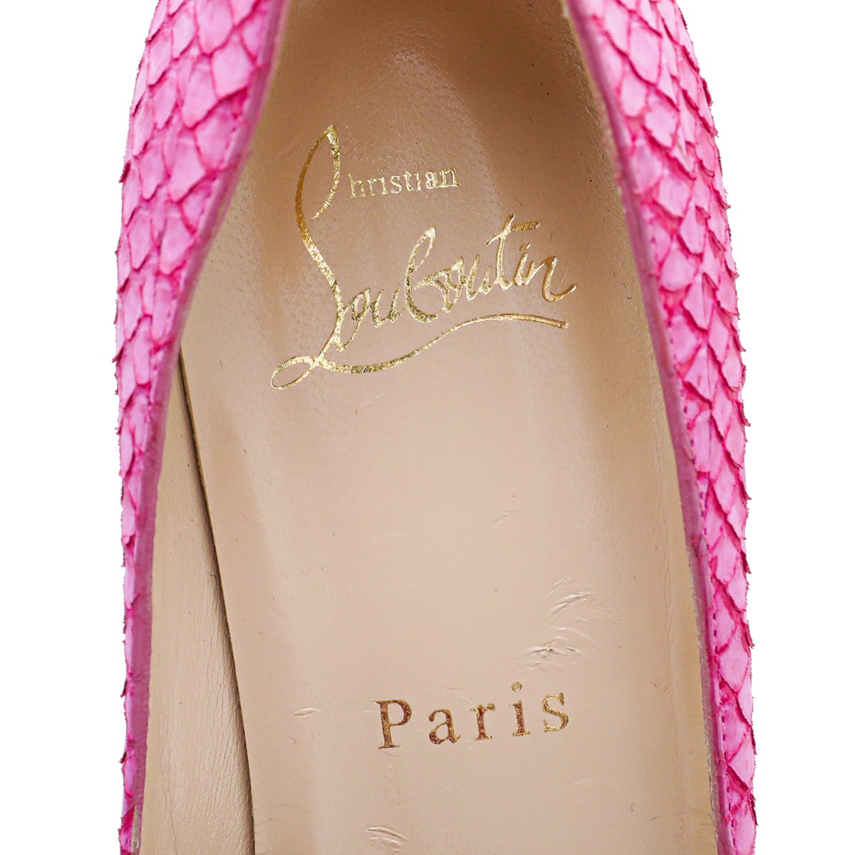 Christian Louboutin Pink Altadama Watersnake Pump 36.5-Christian Louboutin-THE CLOSET