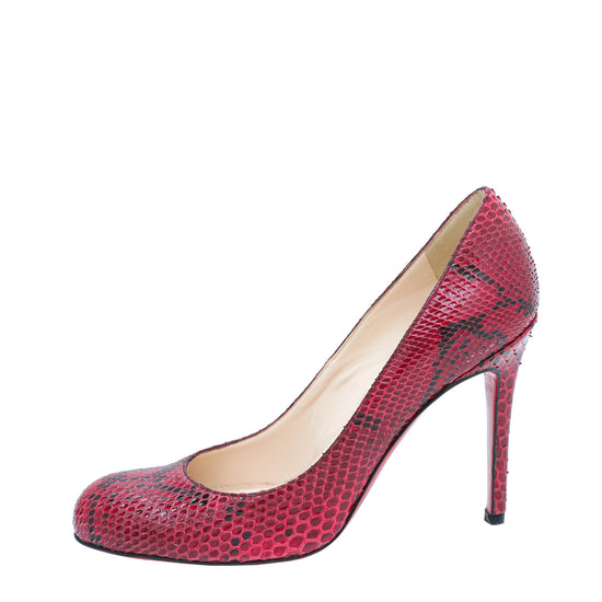 Christian Louboutin Bicolor Python Simple Pump 37