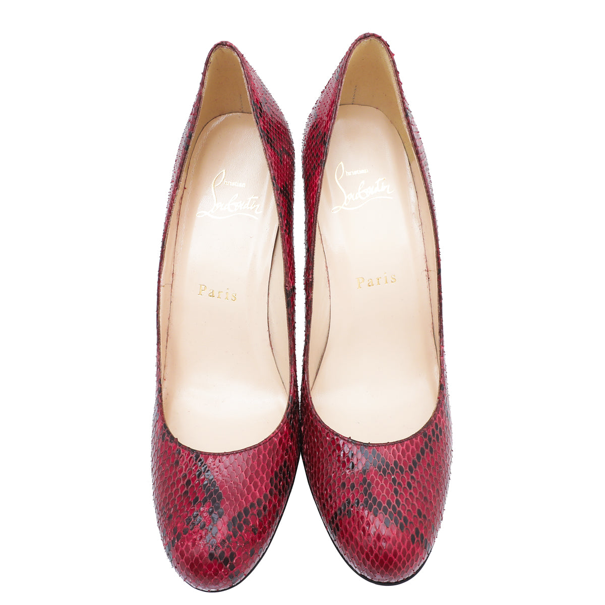 Python Louboutain Christian Louboutin Bicolor Python Simple Pump 37 – THE CLOSET