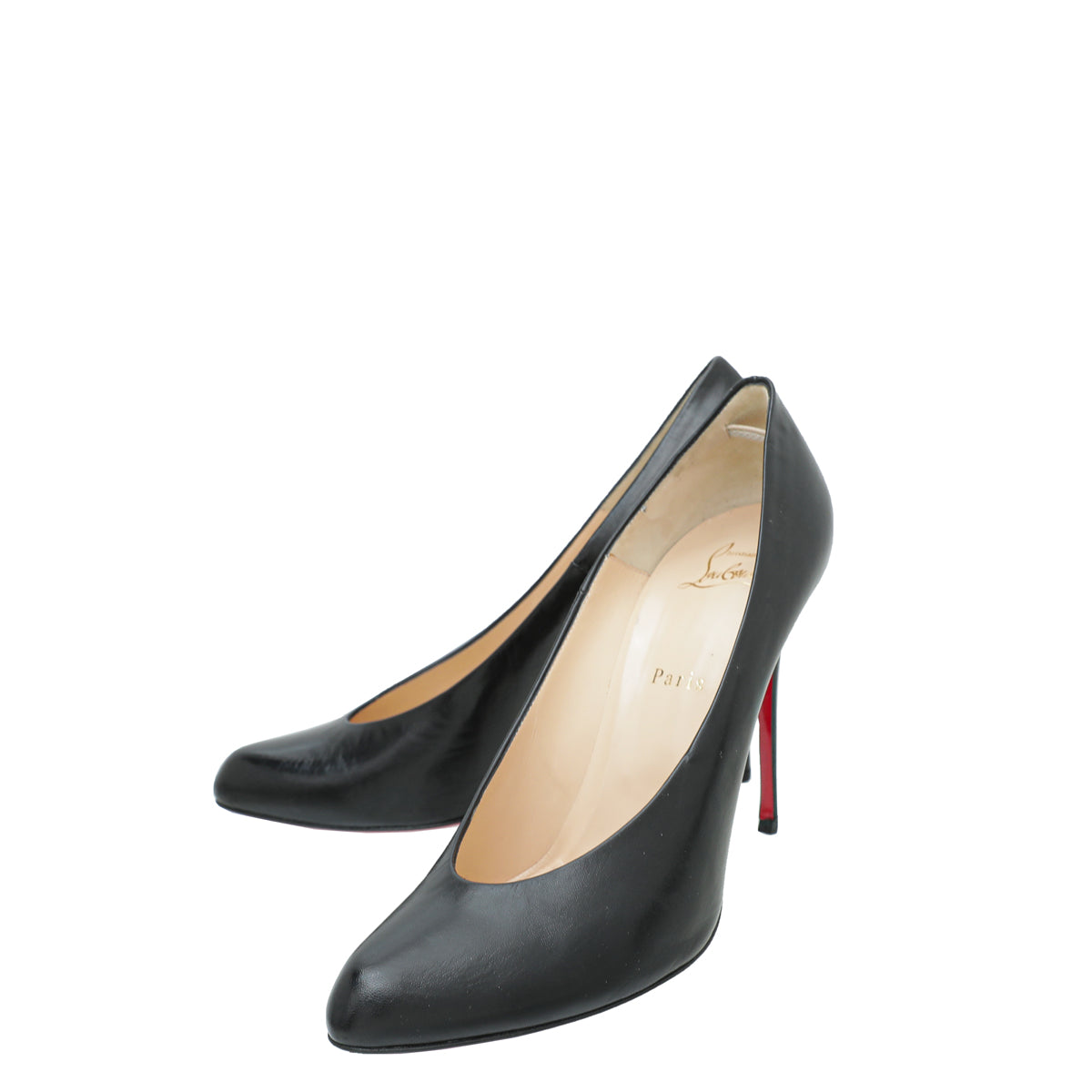 Christian Louboutin Black Round Toe Calfskin Pump 41-Christian Louboutin-THE CLOSET