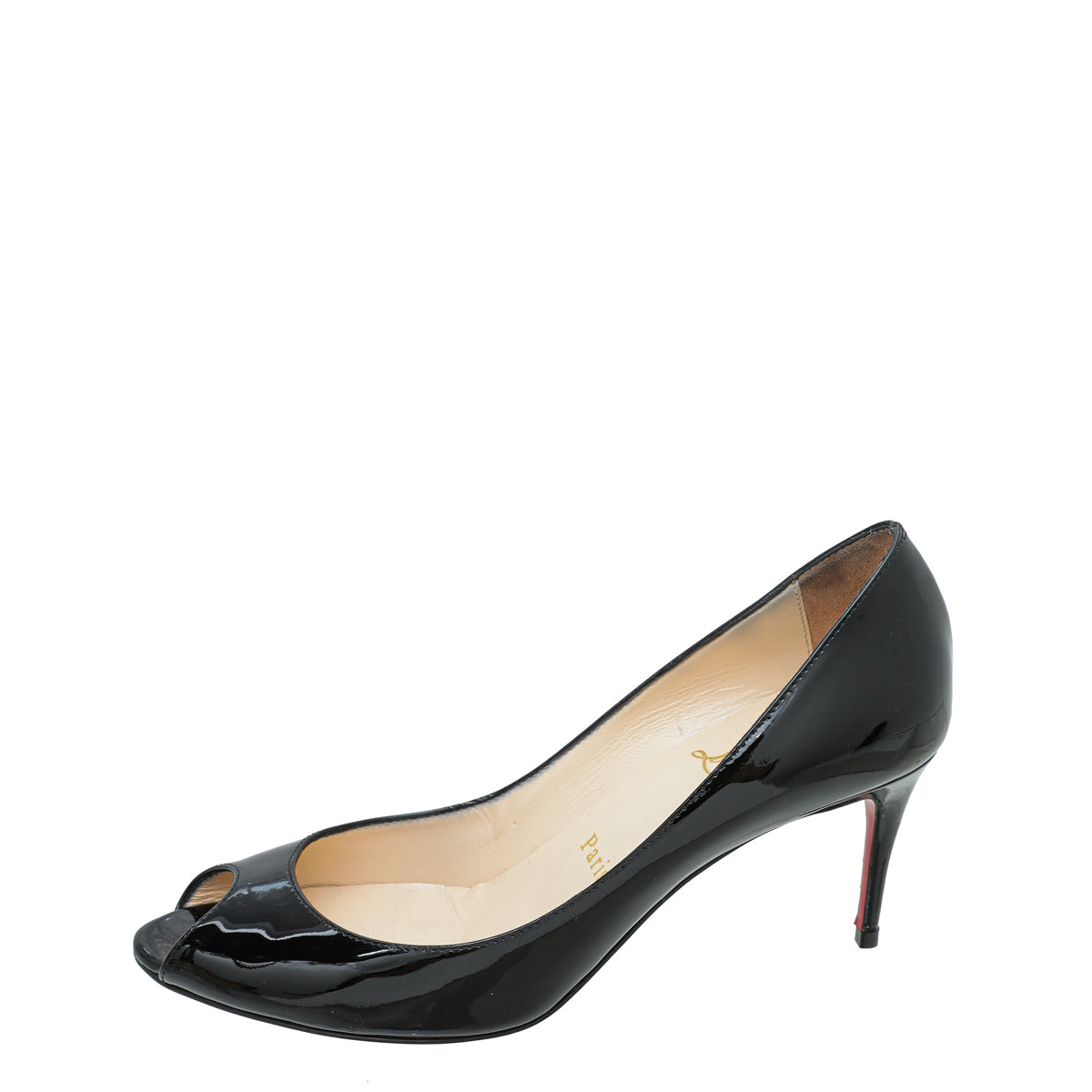 Christian Louboutin Black Youpi Peep Toe Pump - Main Image