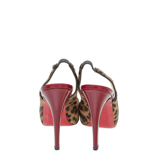 Christian Louboutin Bicolor Leopard Hair No Prive 100 Pump 37.5