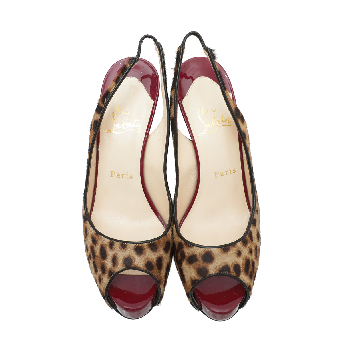 Christian Louboutin Bicolor Leopard Hair No Prive 100 Pump 37.5