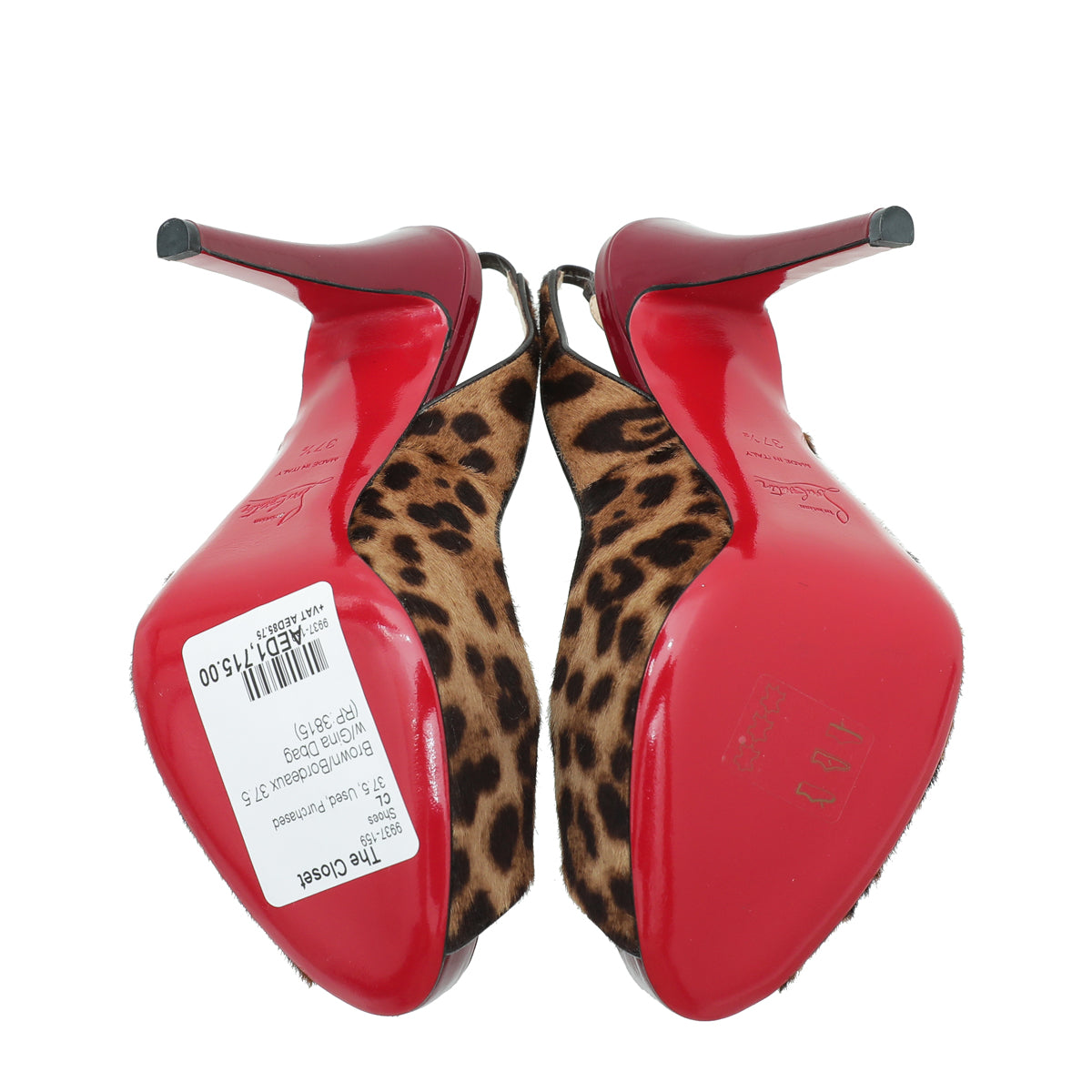 Christian Louboutin Bicolor Leopard Hair No Prive 100 Pump 37.5