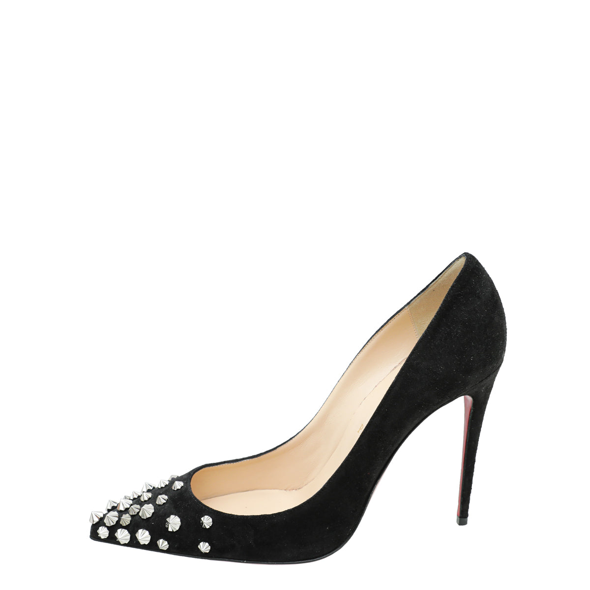 Christian Louboutin Black Veau Velours Drama 100 Pumps 38.5