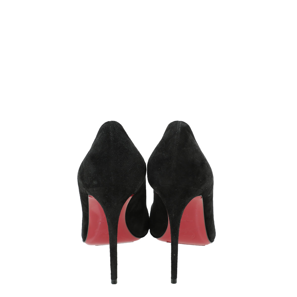 Christian Louboutin Black Veau Velours Drama 100 Pumps 38.5