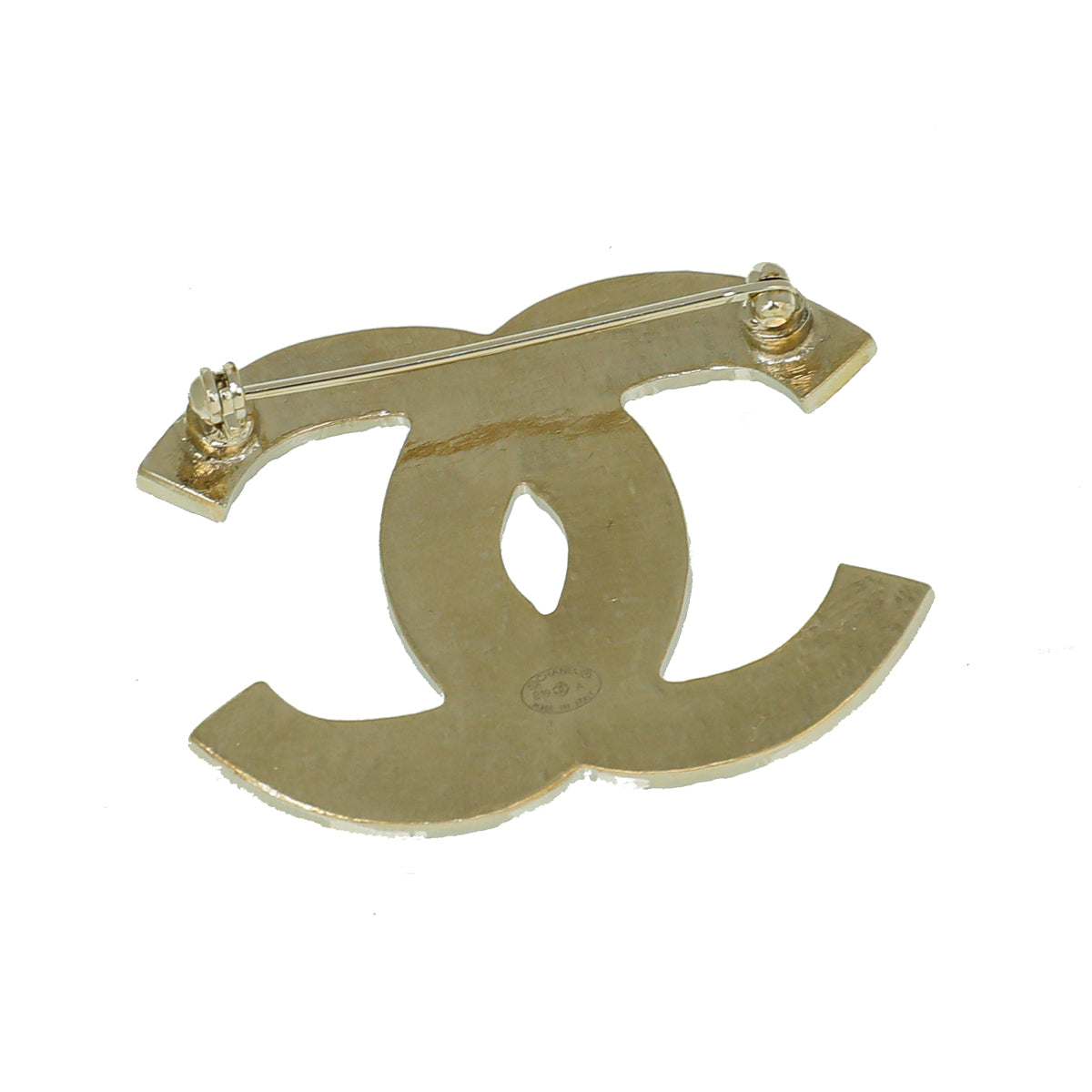 Chanel Yellow CC Enamel Brooch-Chanel-THE CLOSET