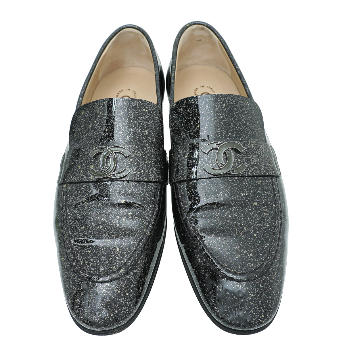 Chanel black loafers with turnlock size 37.5 AGC1338