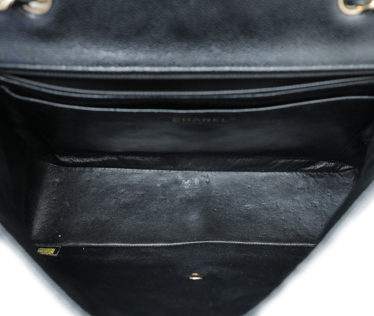 Chanel Black CC Classic Single Flap Jumbo Bag