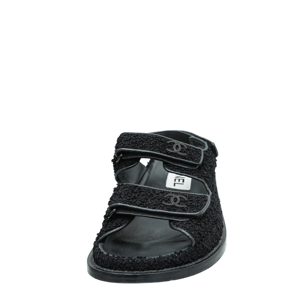 Chanel Black CC Knitted Sandal 36.5-Chanel-THE CLOSET