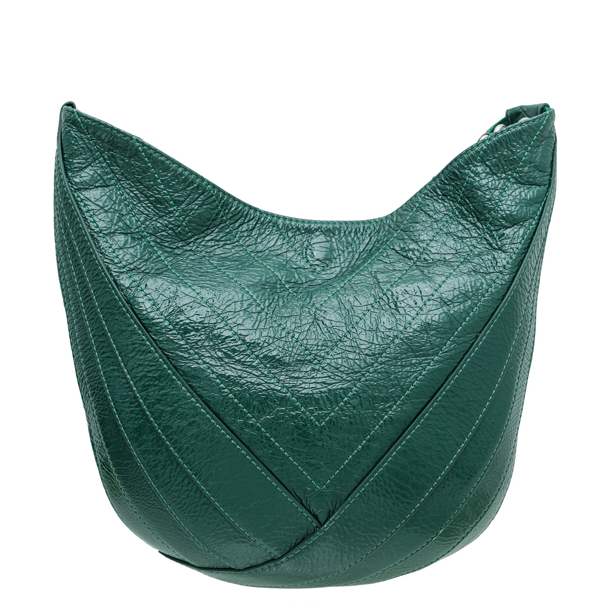 Chanel Green Patent Crumpled CC Droplet Hobo Bag-Chanel-THE CLOSET
