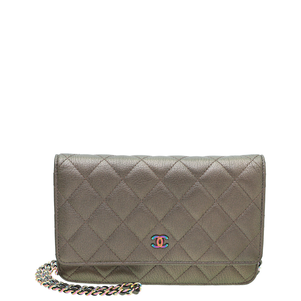 Chanel Dark Bronze CC Classic Wallet On Chain-Chanel-THE CLOSET
