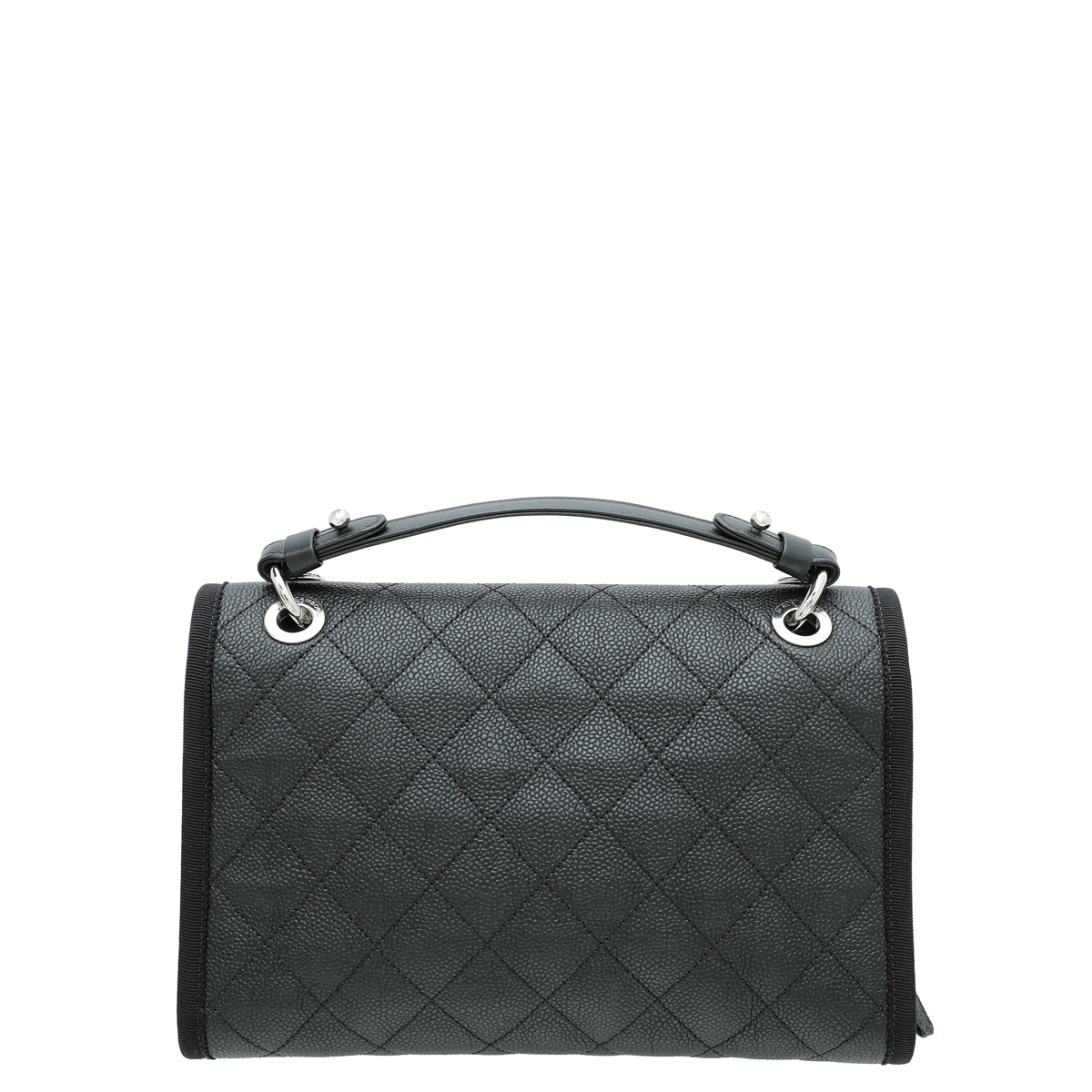Chanel Black CC Top Handle Flap Bag