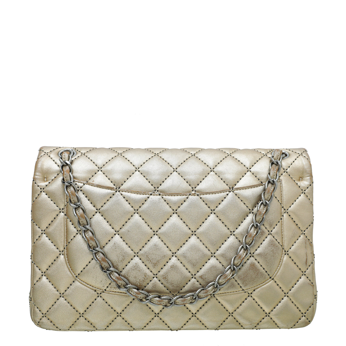 Chanel Gold CC Classic Double Flap Jumbo Bag-Chanel-THE CLOSET