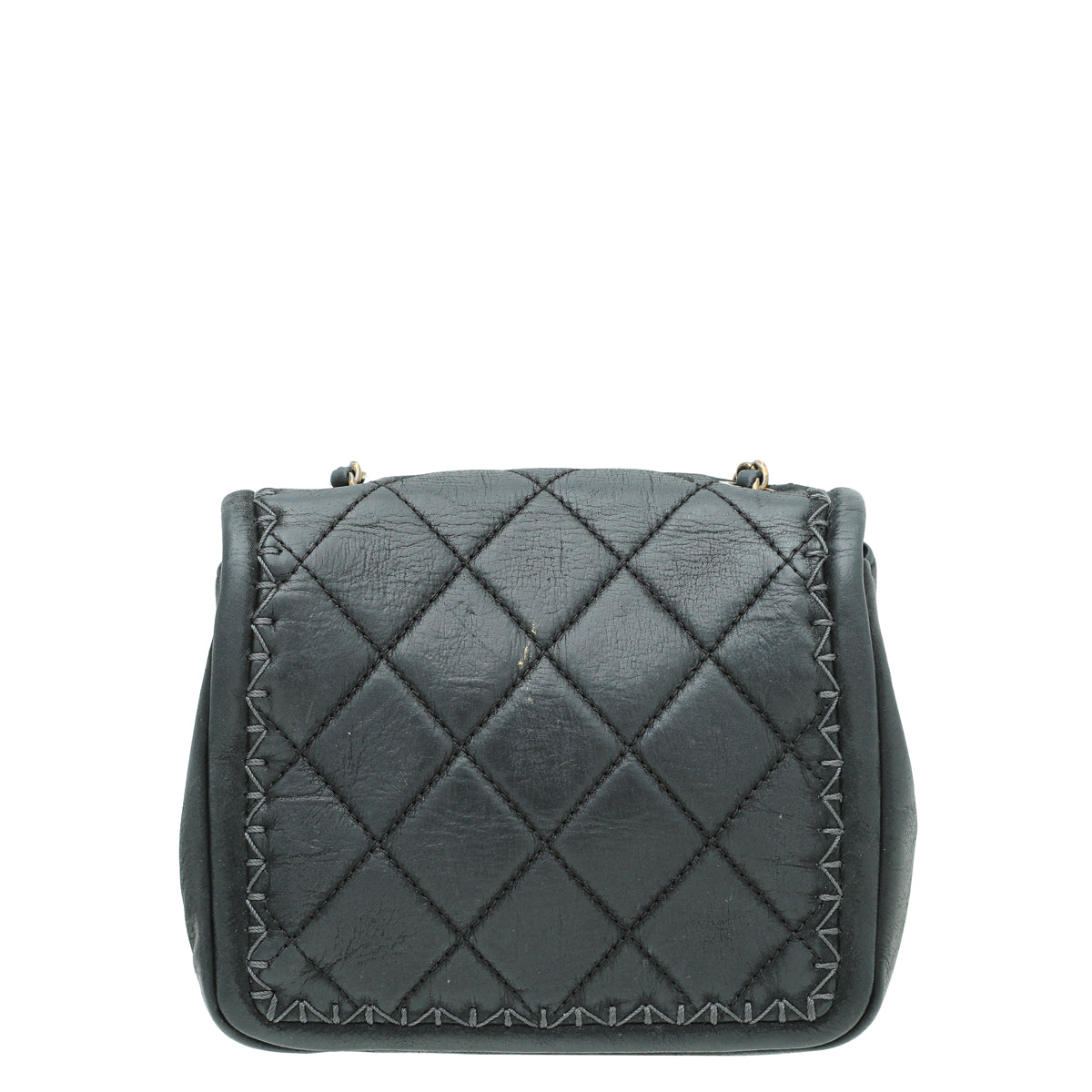 Chanel Black CC Mini Square Nubuck Stitch Bag-Chanel-THE CLOSET