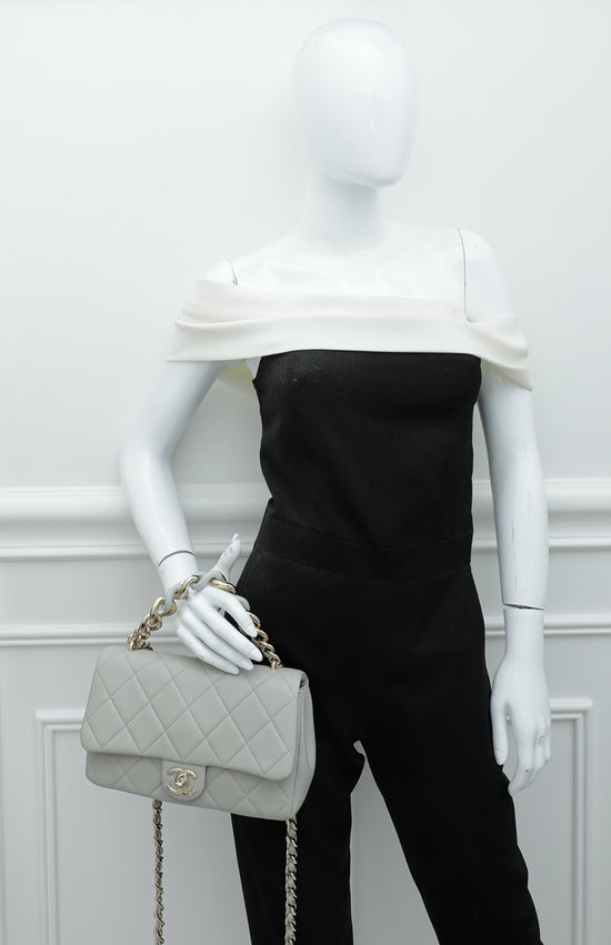 Chanel Grey CC Resin Bi-Color Chain Flap Medium Bag – The Closet