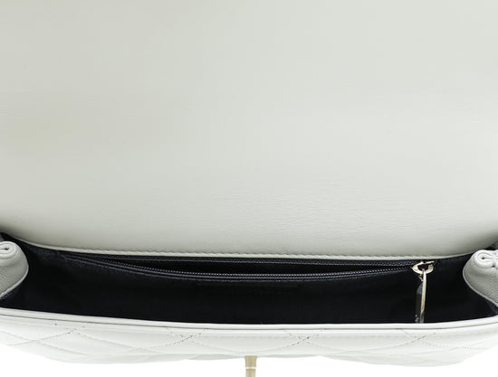 Chanel Grey CC Resin Bi-Color Chain Flap Medium Bag