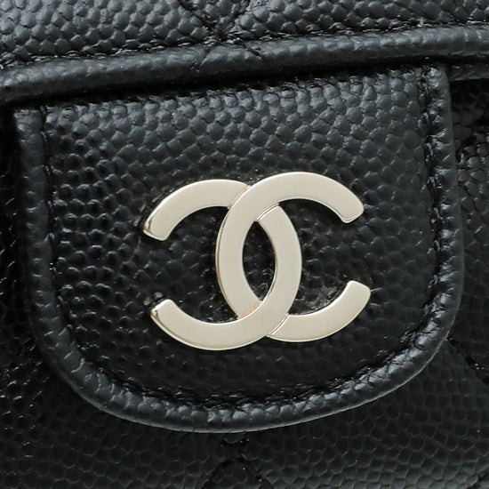 Chanel Black CC Glasses Case With Chain
