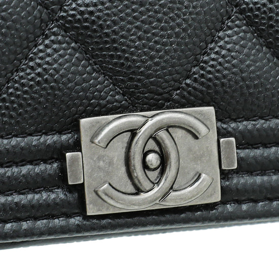 Chanel Black Le Boy Wallet On Chain