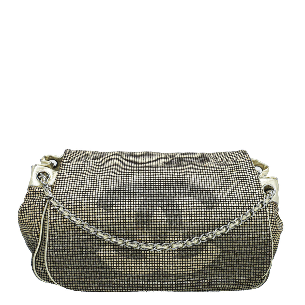 Chanel Gold CC Perforated Hollywood Accordion Flap Bag-Chanel-THE CLOSET