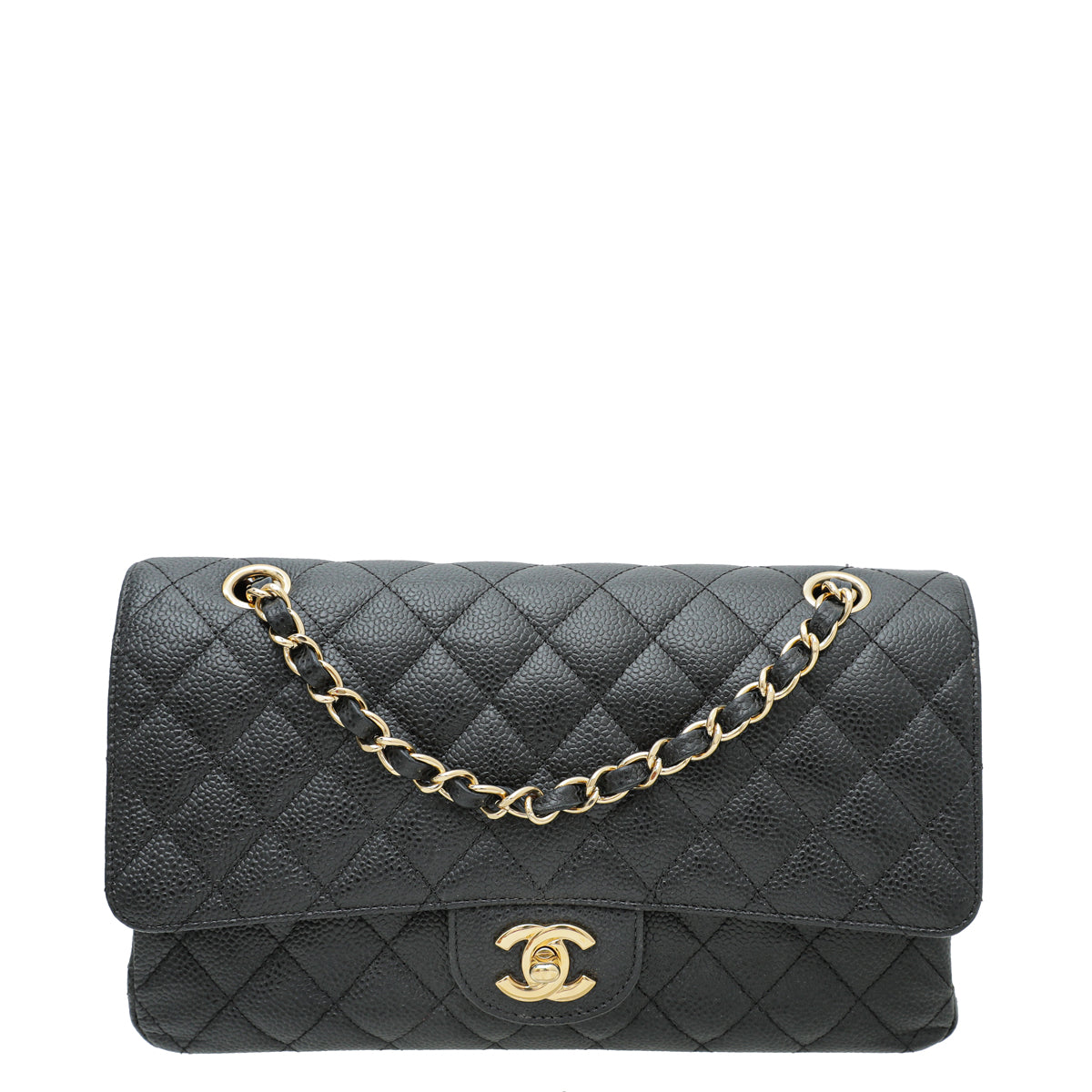 Chanel Black CC Classic Double Flap Medium Bag-Chanel-THE CLOSET