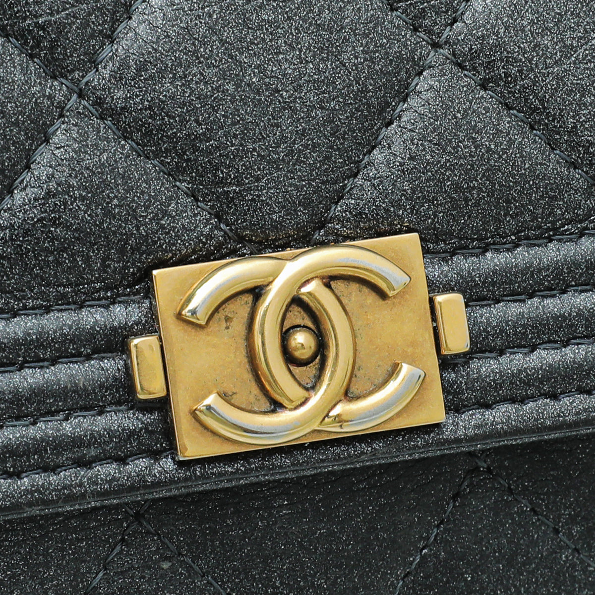 Chanel SO Black Quilted Caviar Boy Wallet On Chain (WOC)