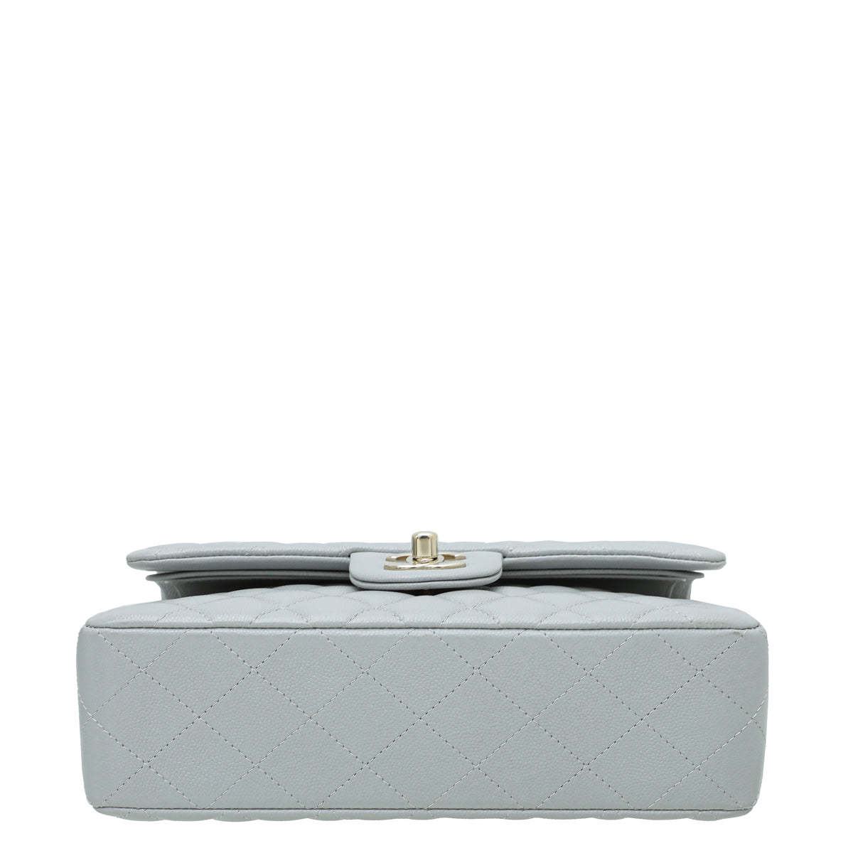Chanel Grey CC Classic Double Flap Medium Bag