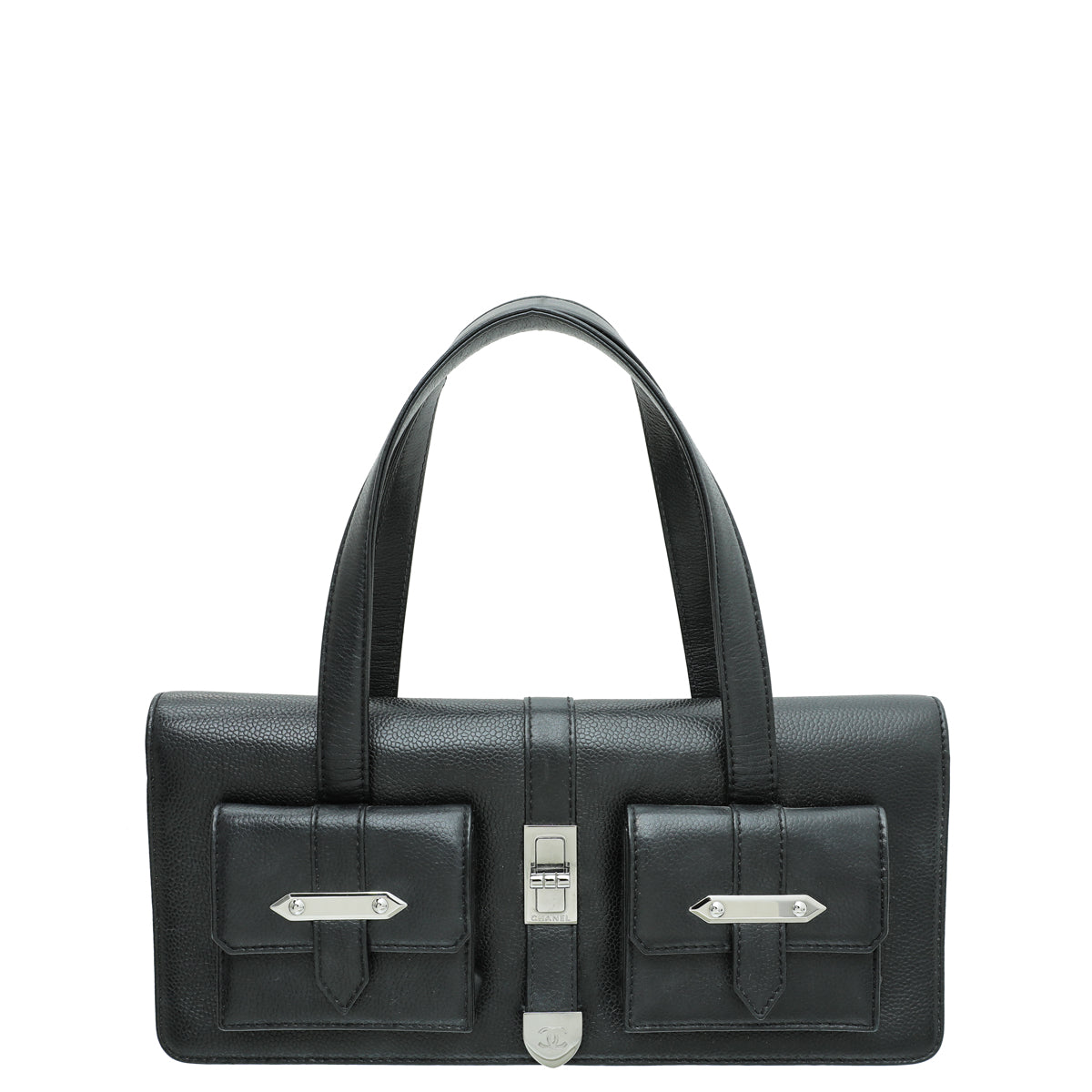 Chanel Black East West Double Pocket Satchel Bag-Chanel-THE CLOSET
