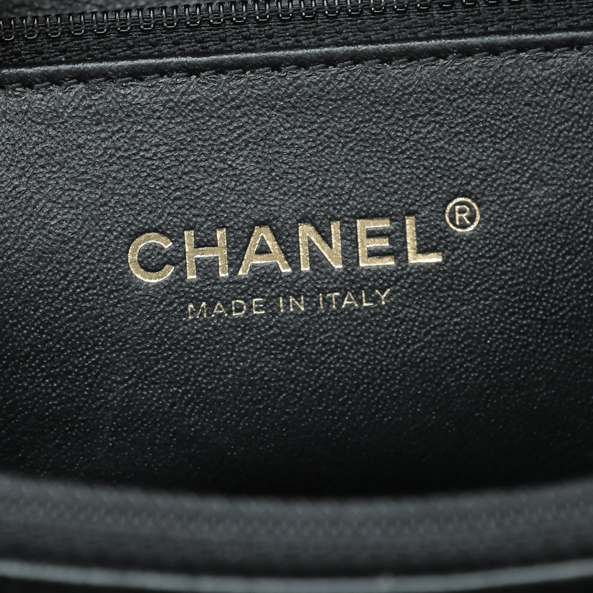 Chanel Black CC Filigree Vanity Case Medium Bag