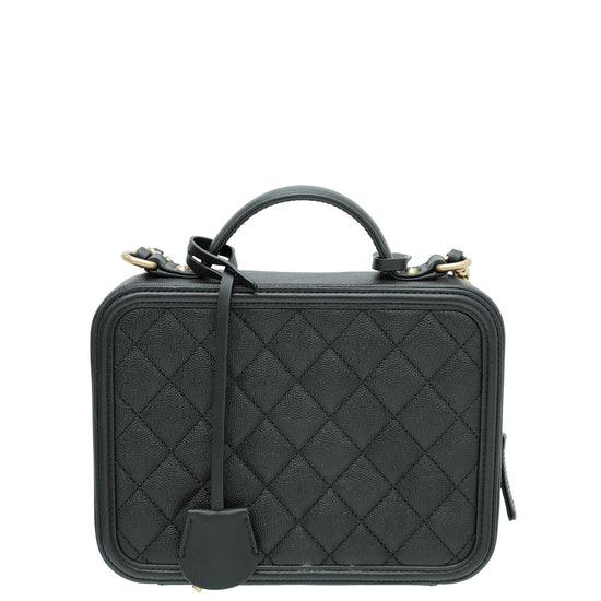 Chanel Soft Briefcase Bag Dark Brown Leather