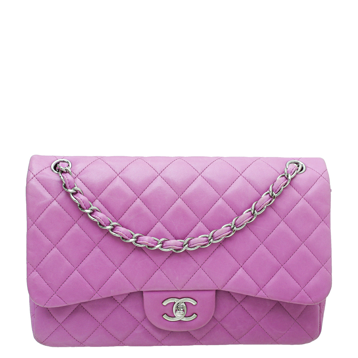 Chanel Mauve CC Classic Double Flap Jumbo Bag-Chanel-THE CLOSET