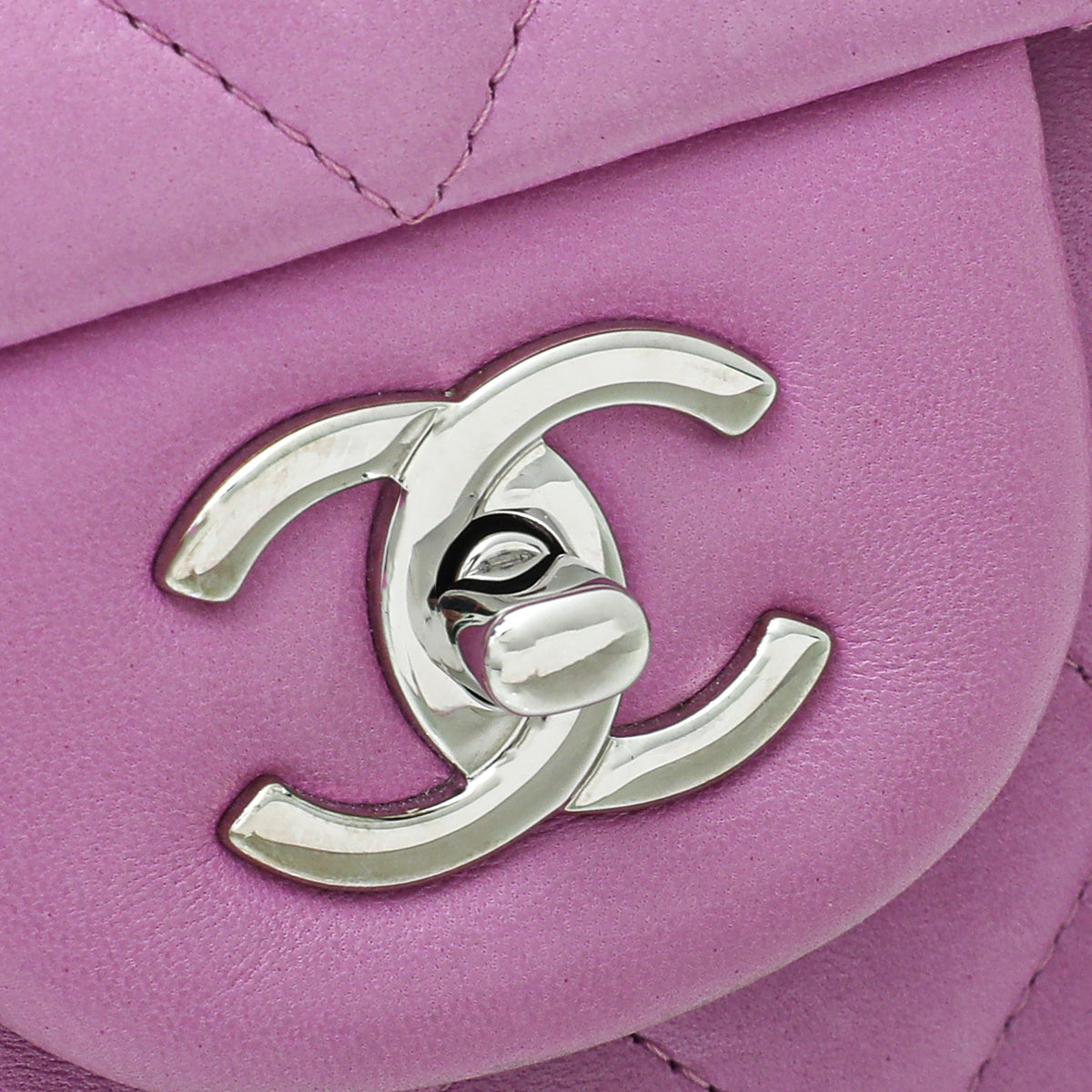 Chanel Mauve CC Classic Double Flap Jumbo Bag