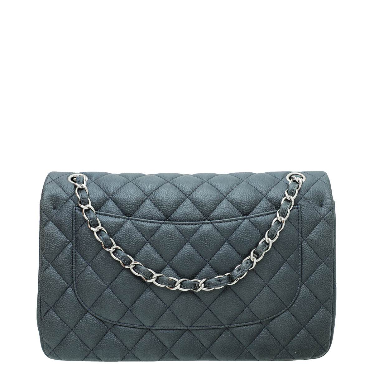 Chanel Indigo Blue CC Classic Double Flap Jumbo Bag-Chanel-THE CLOSET