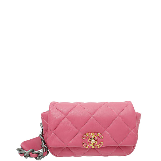 Belt bag  Lambskin  pink goldtone metal white  Fashion  CHANEL