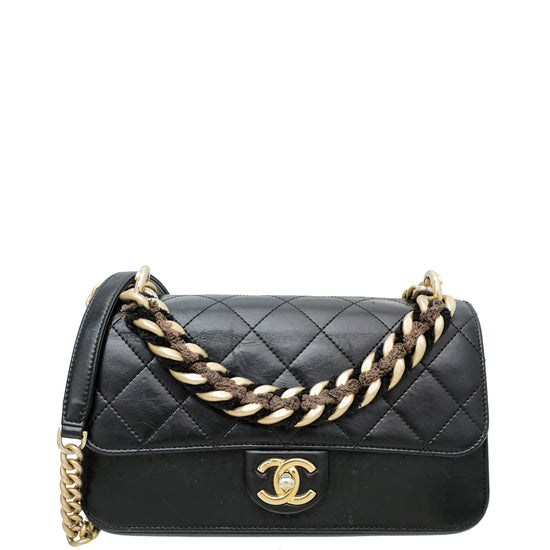 Wallet on chain leather handbag Chanel Black in Leather - 39319654