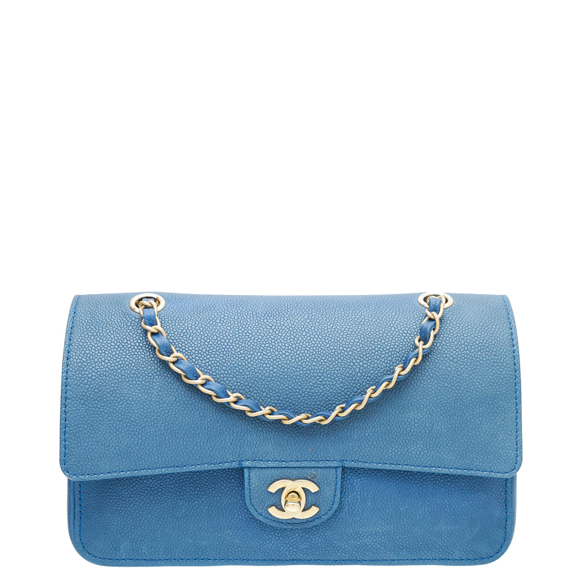 Chanel Blue CC Pure Classic Double Flap Medium Bag-Chanel-THE CLOSET