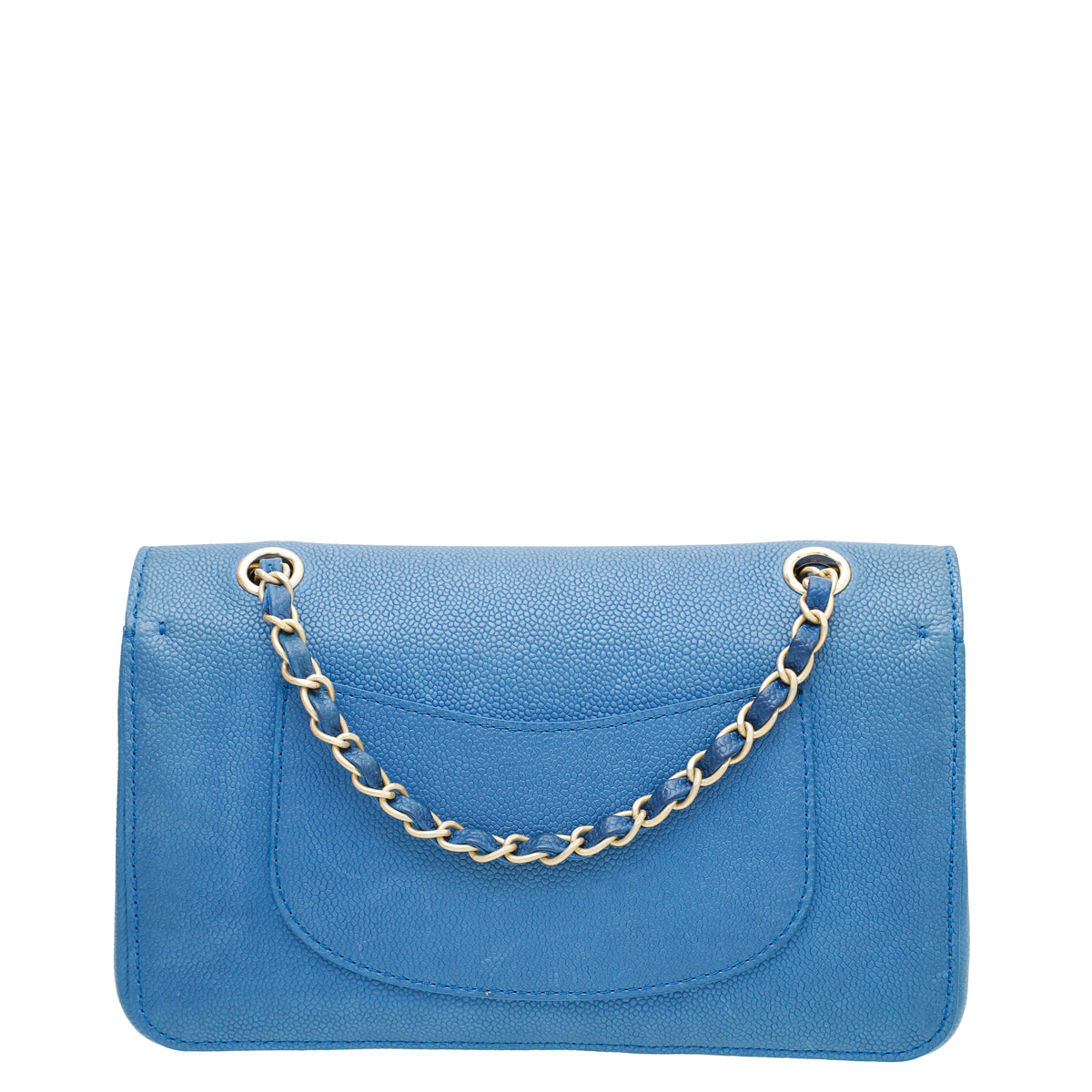 Chanel Blue CC Pure Classic Double Flap Medium Bag