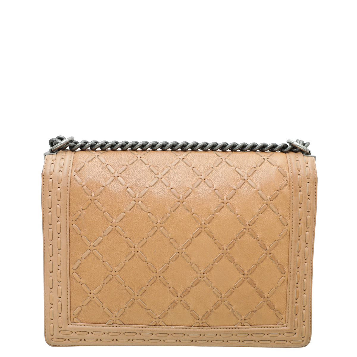 Chanel Camel Le Boy Cross Large Stitch Bag-Chanel-THE CLOSET