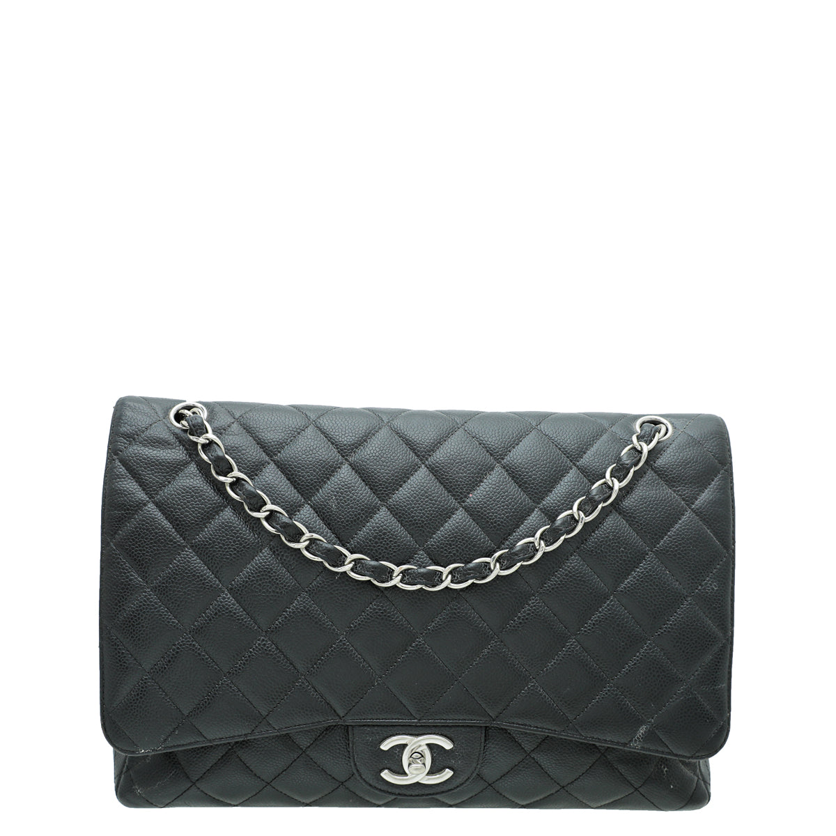 Chanel Black CC Classic Double Flap Maxi Bag-Chanel-THE CLOSET