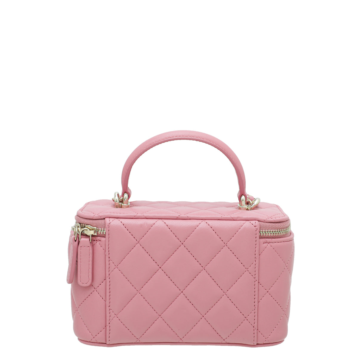 Chanel Pink CC Vanity Top Handle Small Case