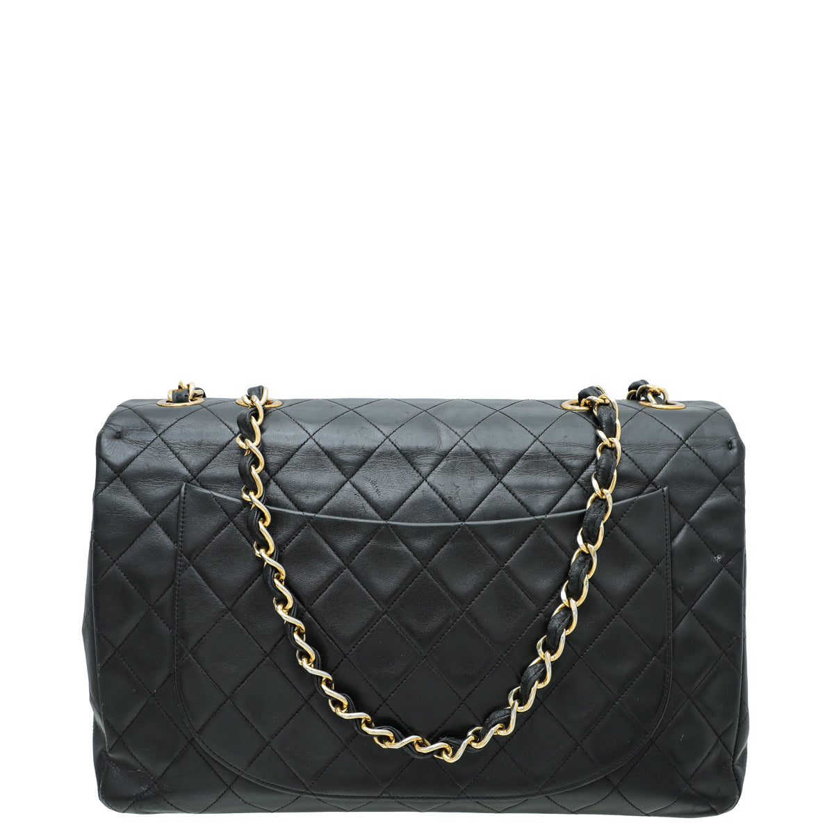 Chanel Black Vintage CC Classic Single Flap Maxi Bag-Chanel-THE CLOSET
