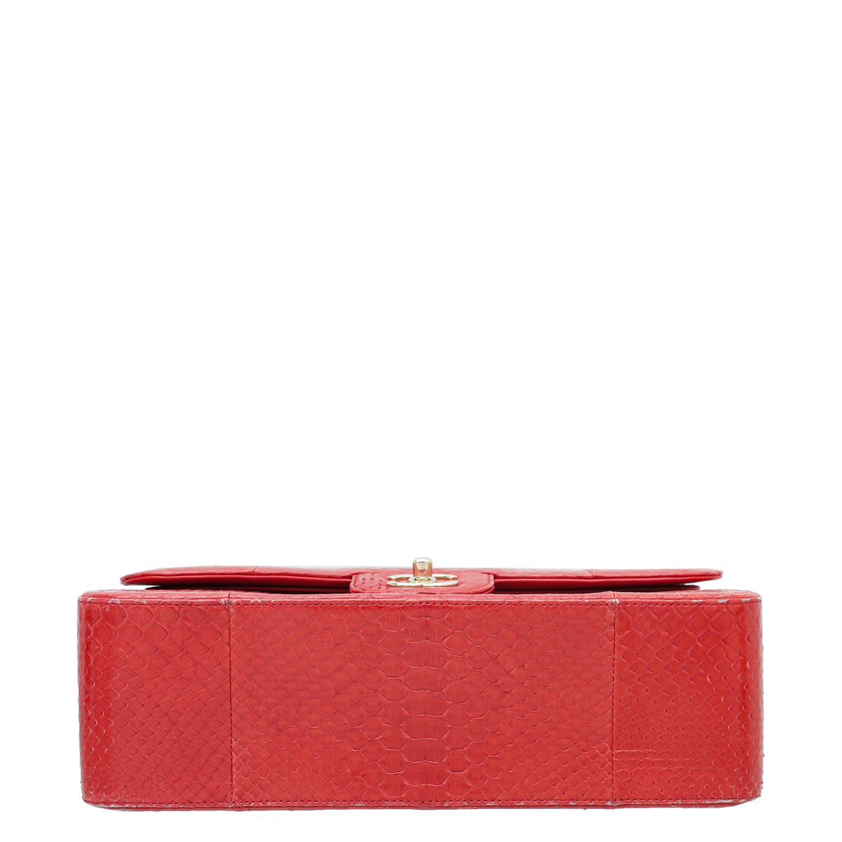 Red Chanel Python Chanel Red Python Classic Double Flap Jumbo Bag – THE CLOSET
