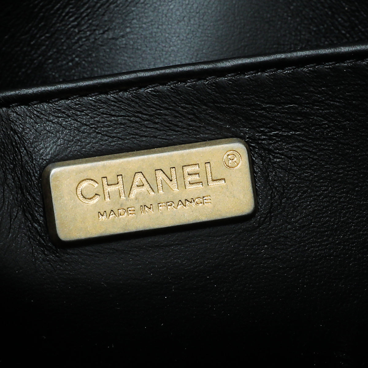 Chanel Black Le Boy Lizard Top Handle Chain Around Medium Bag