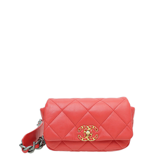 Chanel Coral CC 19 Waist Bag – The Closet