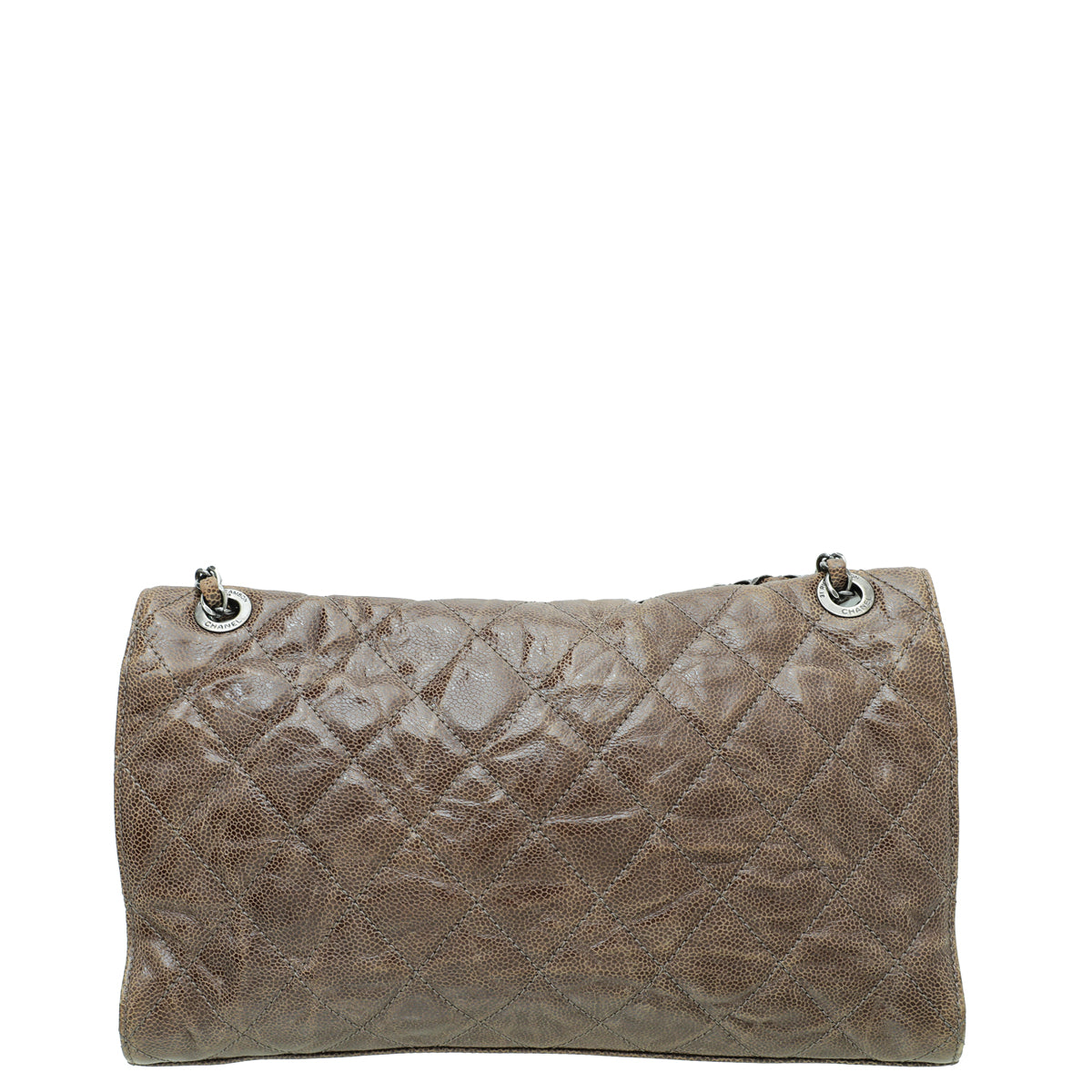 Chanel Brown CC Glazed Crave Jumbo Flap Bag-Chanel-THE CLOSET