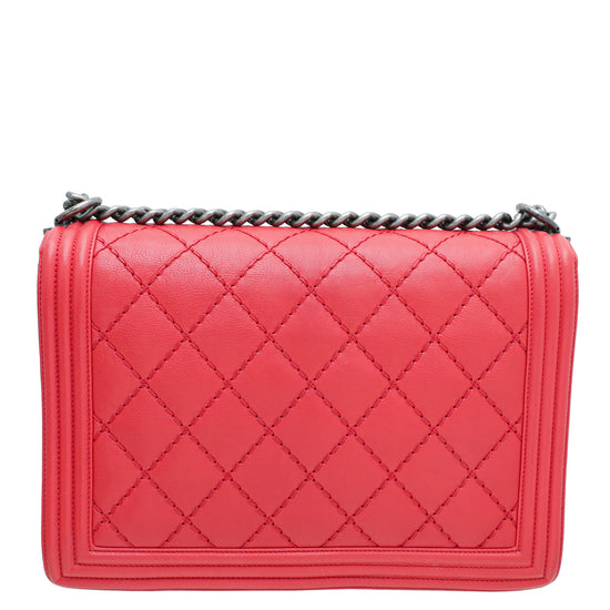 Chanel Red Ultra Stitch Le Boy Large Bag – The Closet